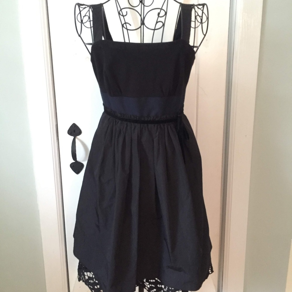 BCBGMaxAzria Black and Navy Cocktail Dress